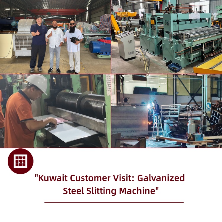 Visita ao cliente no Kuwait: Máquina de corte de aço galvanizado