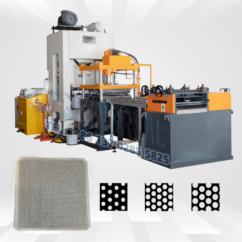 Linha de produção de metal perfurado totalmente automática