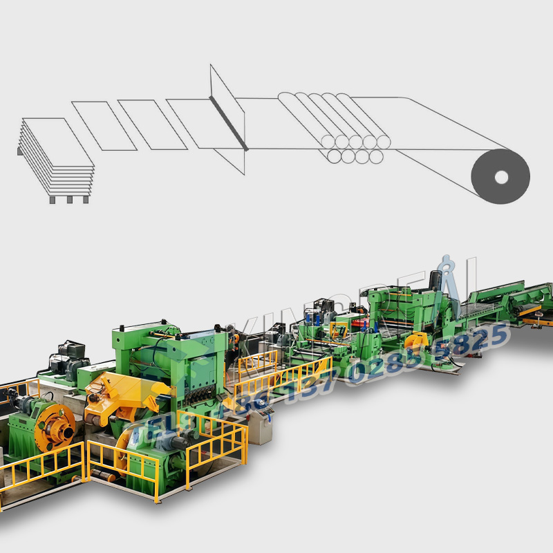 Máquina de corte em comprimento de calibre pesado