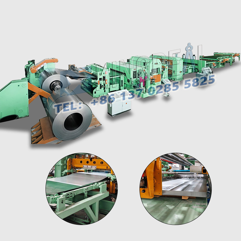 Máquina de corte em comprimento de calibre médio