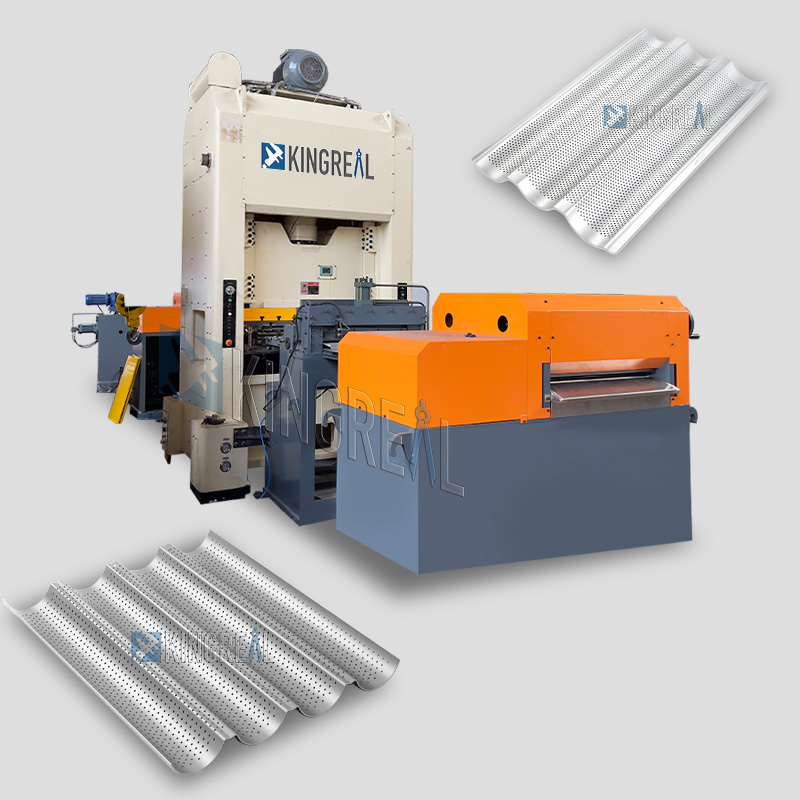 Máquina perfuradora perfurada para bandeja de baguete de metal